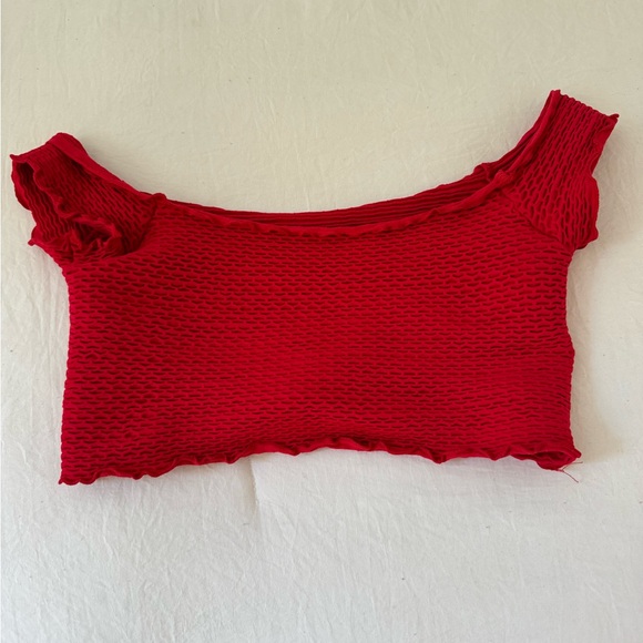 Free people red smocked going out top! - Picture 2 of 3